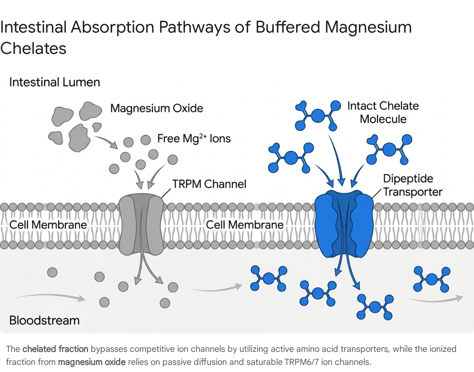 Intestinal Absorption Pathways of Buffered Magnesium Chelates